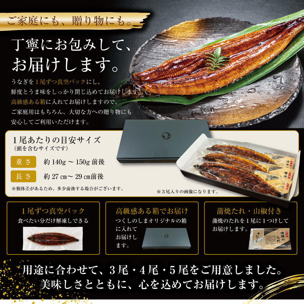 鹿児島県産 うなぎの蒲焼 4尾