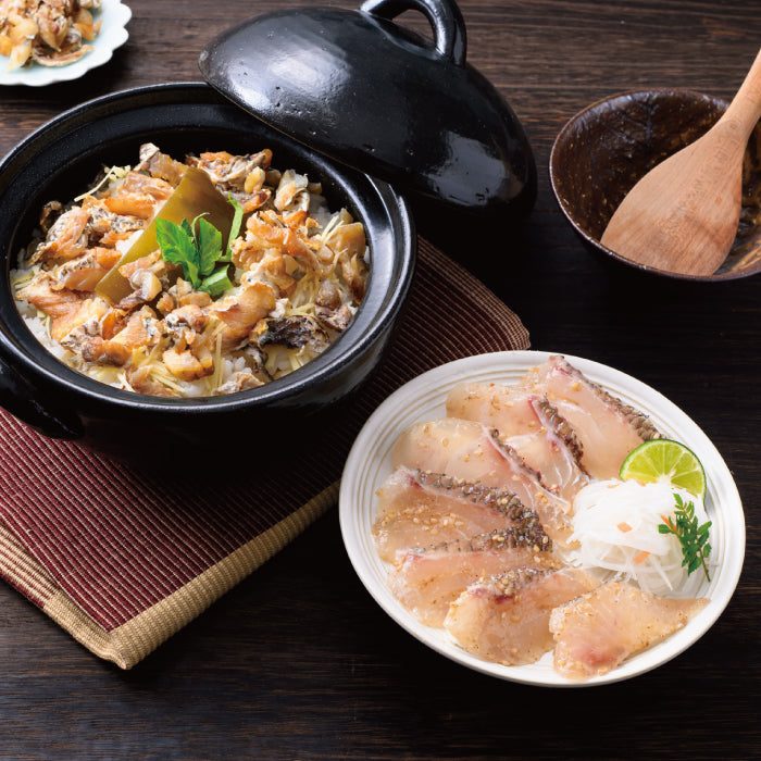 結（ゆい）セット / ごま鯛85g×2 ＆ 天然真鯛の二度焼き鯛めし２合用